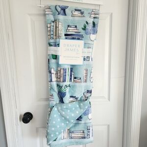 Draper James Bookstack Bookshelf & Floral Reversible Polka Dot Throw NWT